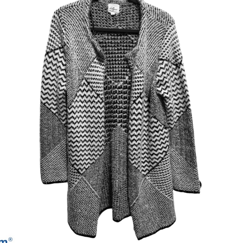 Effeci Eyelash cardigan sweater Sz L EUC